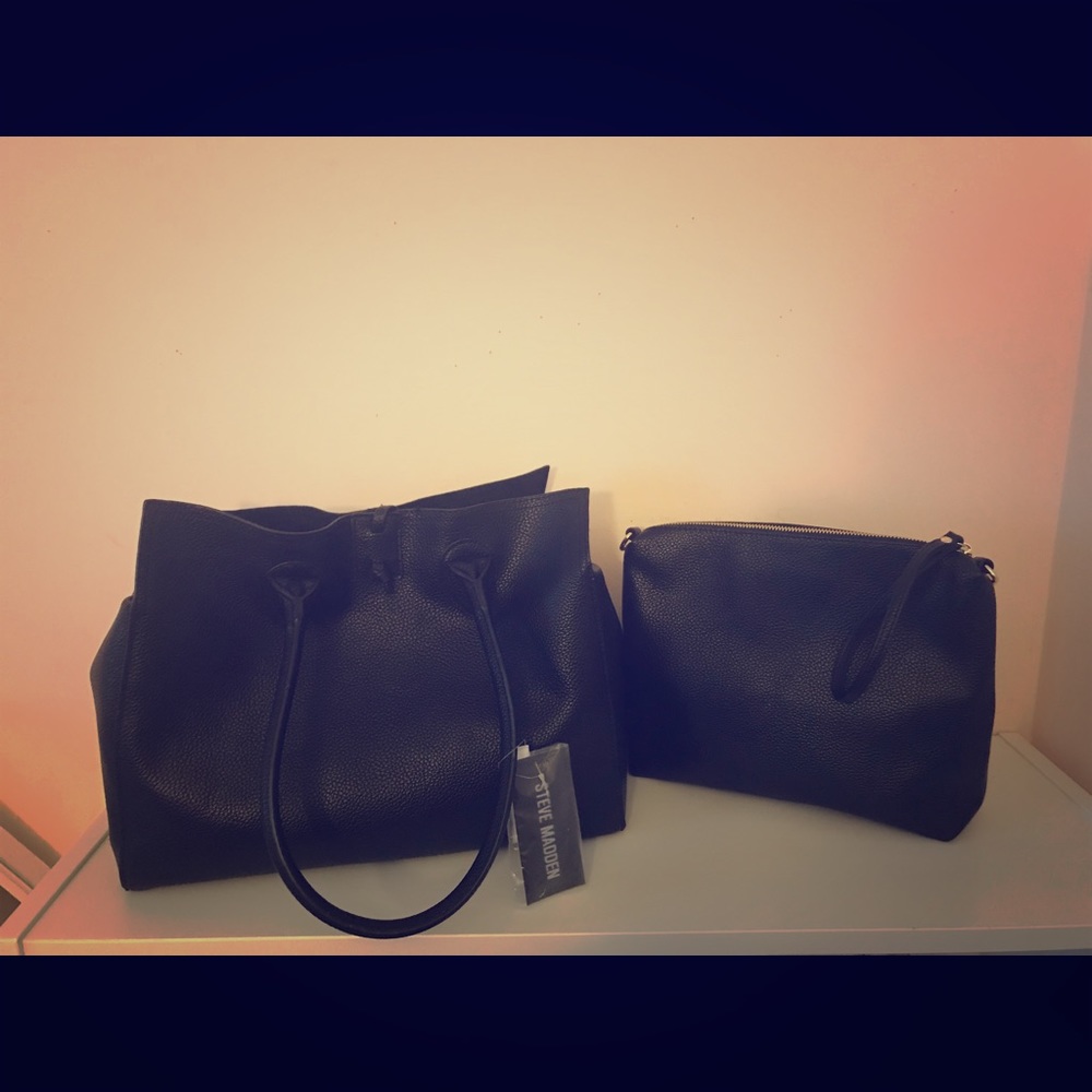 Steve Madden Blibbie Black Tote